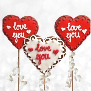 Valentines Heart cookie pops