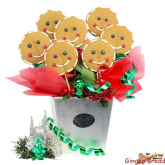 Smiley Christmas Cookie Bouquet
