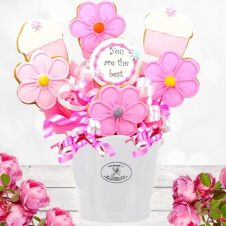 Floral Cupcake Cookie Bouquet