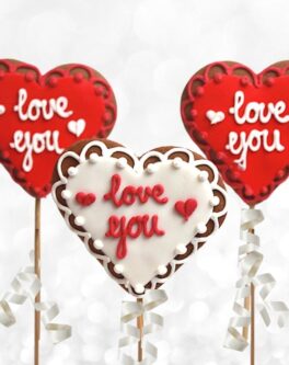 Valentines Heart Cookie Pops