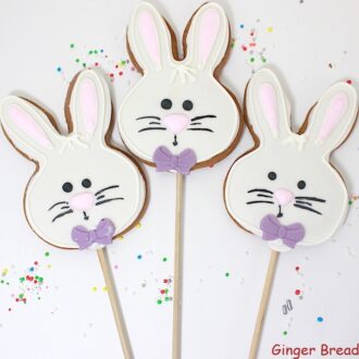 Bunny Face Cookie Pops