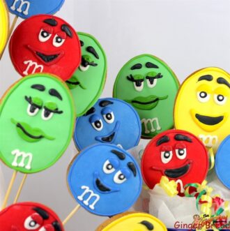 M&M Character Cookie Bouquet