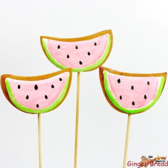 Watermelon Cookie Pops