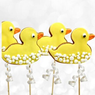 Cookie Pops ducks with bubbles