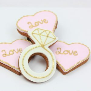 Cookie Engagement Hearts and rings