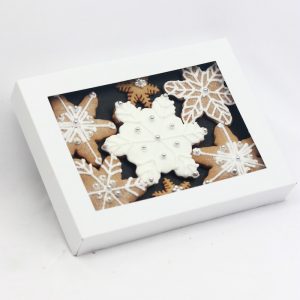 Cookie boxes snowflakes