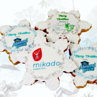 Logo Christmas Snowflake Cookie Favours