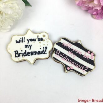 Bridesmaid Plaque Cookie Favours