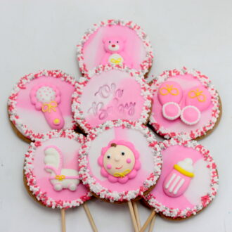 Baby Girl party cookies