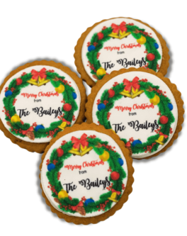 Christmas Logo Cookies Round